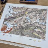 The Saint-Gothard, Switzerland, original map printed in 1878