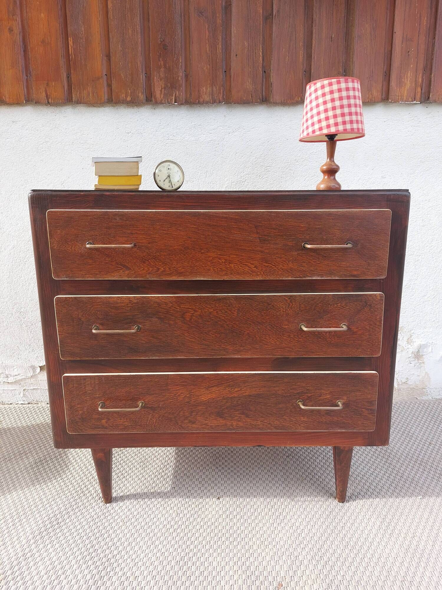 1960s-70s commode, cream trim, vintage