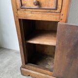 Rustic oak bedside table 1900