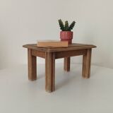 Small vintage oak plant stand stool