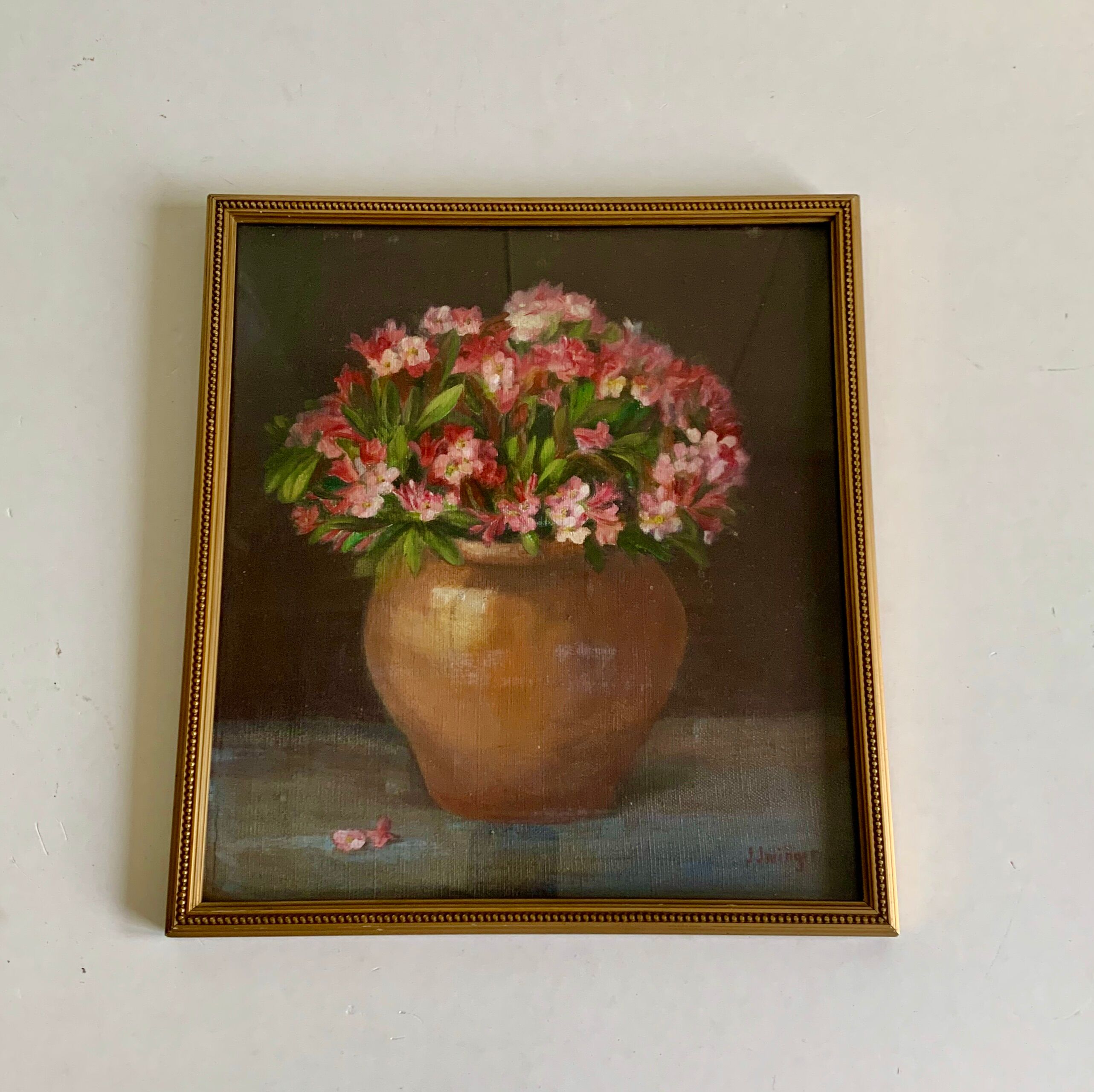 Flower Oil Painting, 1950s