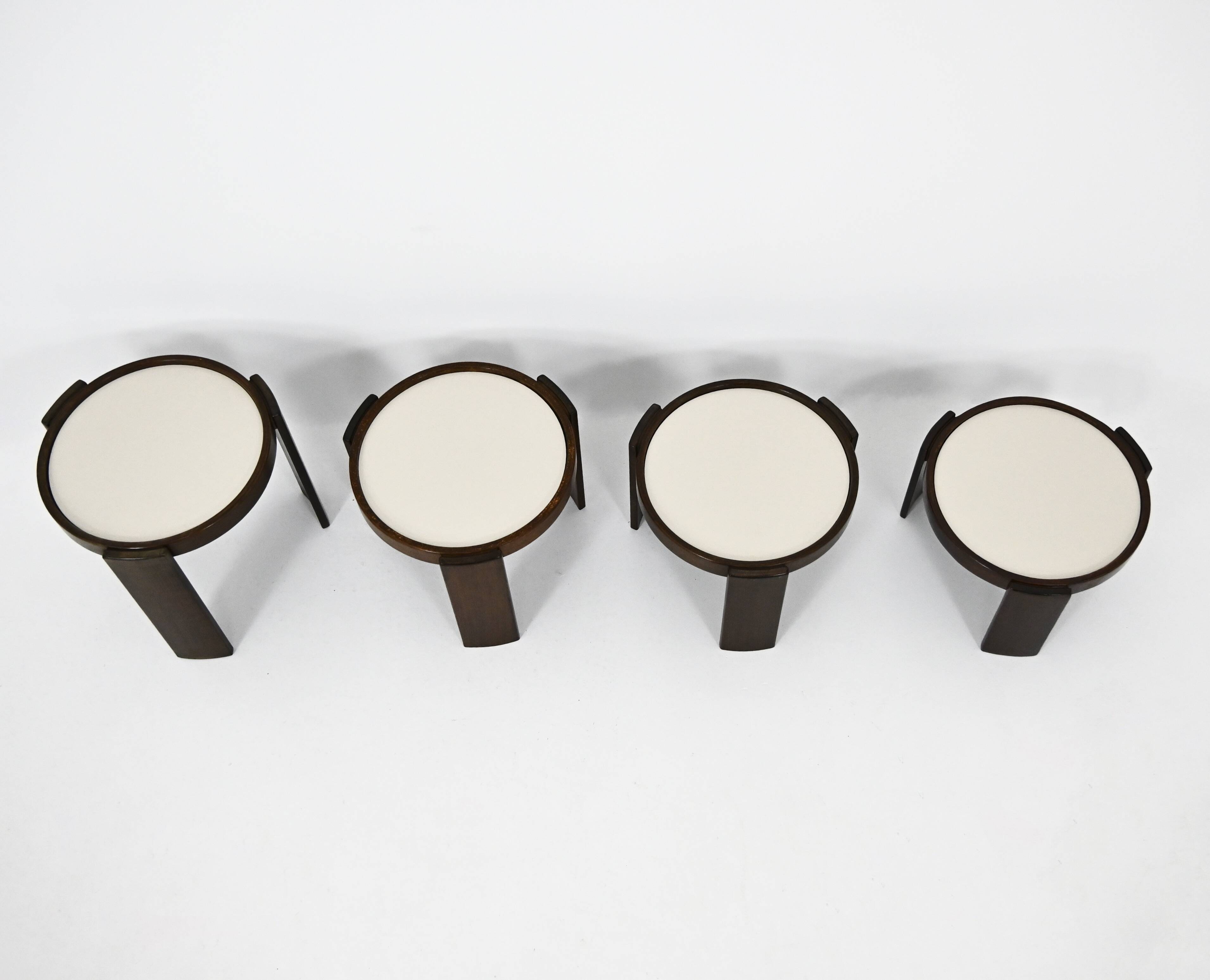 Nest tables model 780, created by Gianfranco Frattini for Cassina, year
