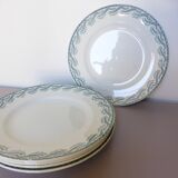 5 flat plates in ironstone from St Amand model Réjane 210726