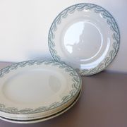 5 assiettes plates en terre de fer de St Amand modèle Réjane 210726