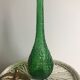 Carafe italienne en verre empoli verte au motif de bulles