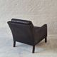 Danish mid century dark brown leather lounge chair, 1960s