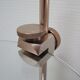 Vintage design glass and metal display shelf