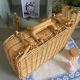 Small rattan suitcase