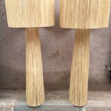 XXL raffia lamp duo