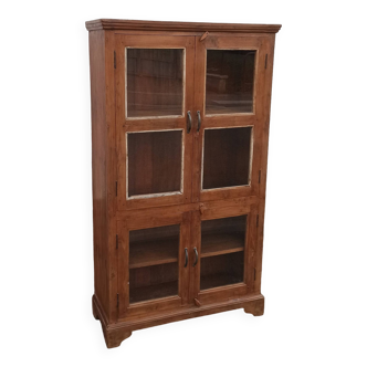 Old wooden glass cabinet