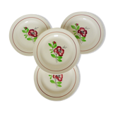 4 assiettes dessert de Digoin Sarreguemines modèle Beaucaire 210844