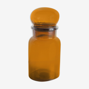 Brown glass jar
