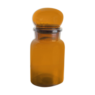 Brown glass jar