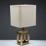 Lampe de table des années 70 avec base en laiton