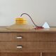 Vintage Danish design space age lamp in cool colour combination