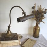 Lampe de bureau ancienne articulée en cuivre