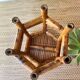 Bamboo plant-holder stool