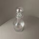 Clear Murano glass decanter with stopper - Italian 1980s liqueur bottle, fluted texture, decorative glass art