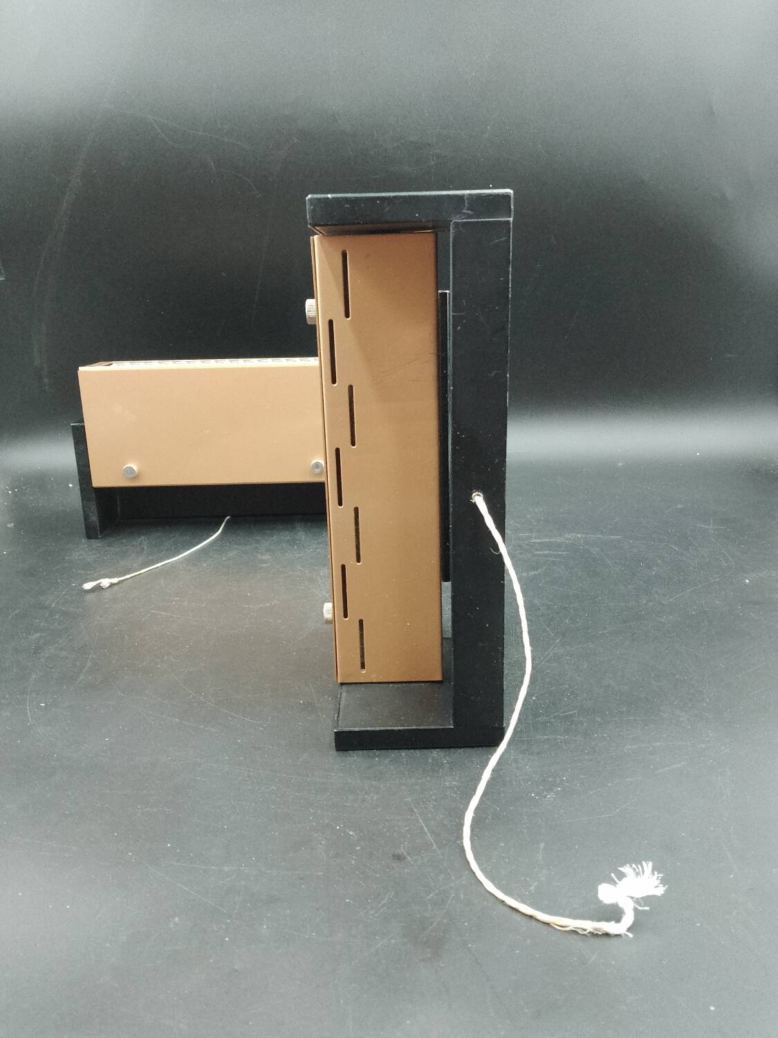 Pair of metal and brass bedside wall lights by Paul Neuhaus, Germany, 1950s Bauhaus