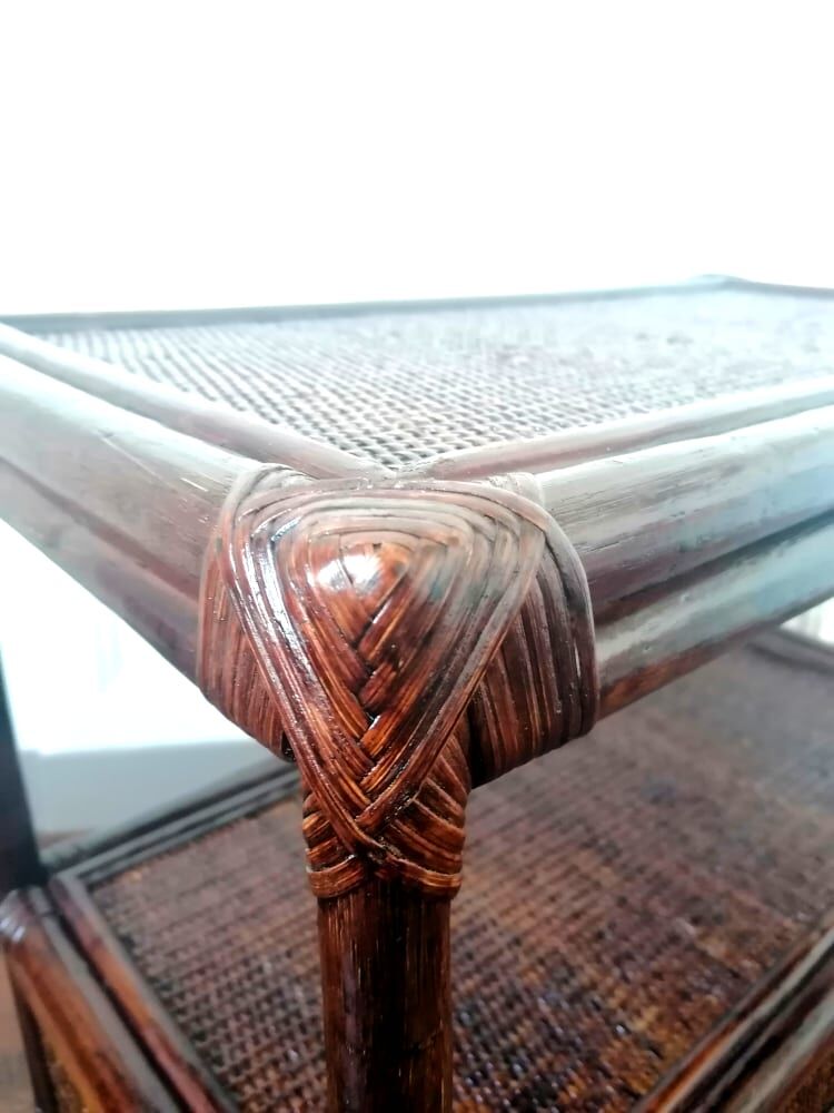 Rattan support cabinet 1960s