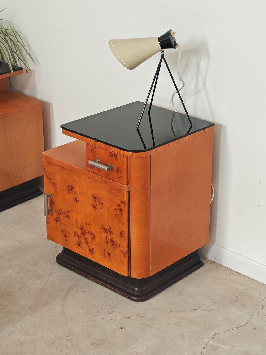 Jindrich Halabala dressing table and bedside tables for Up Zavody 1950