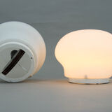 Set of Two Glass Table Lamps, 1970s