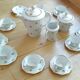 Antique coffee or tea service in fine porcelain from the 1930s.