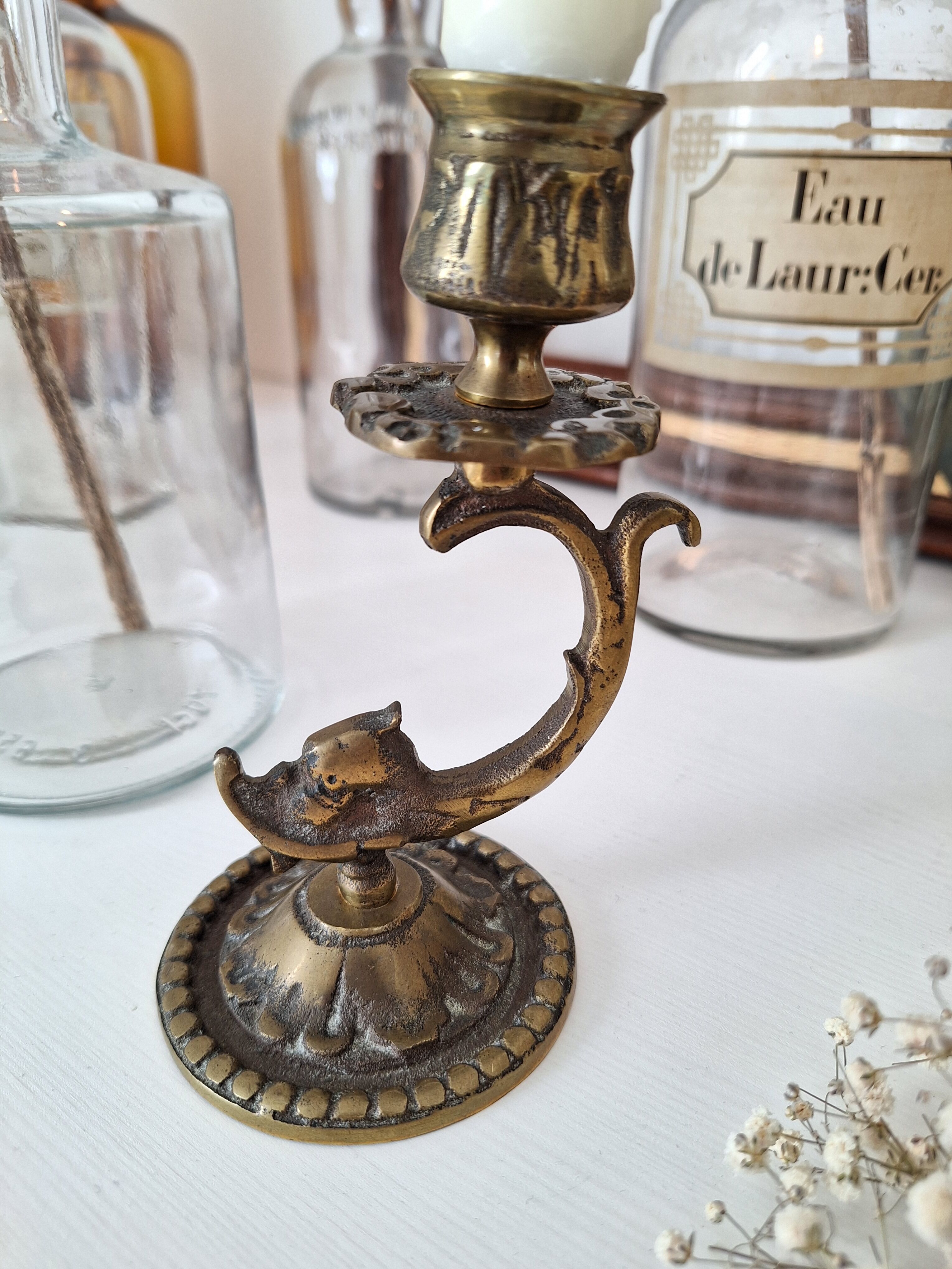 Vintage brass candle holder