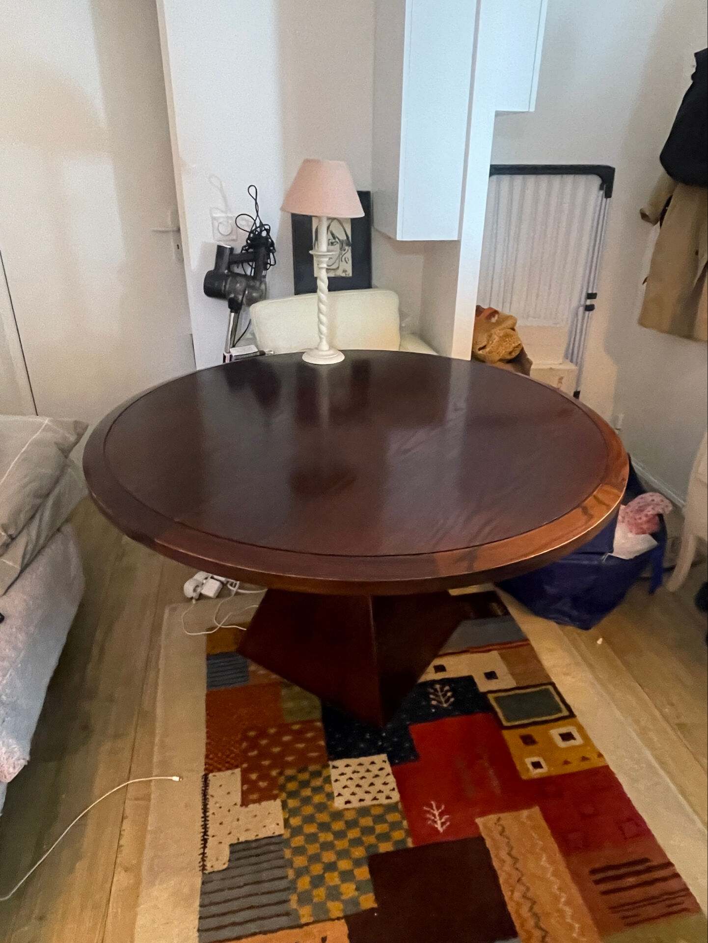 Solid wood dining table