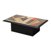 Wooden coffee table with storage compartment, Italy, 1970s, vintage modernism