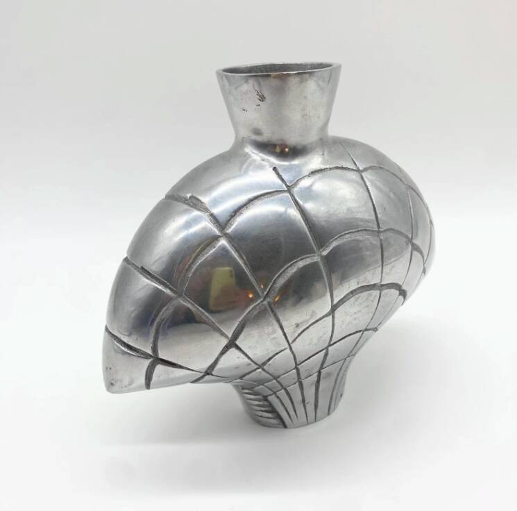 Vase "Coquillage II" / Cast aluminum - 1980s