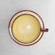 Vintage Longchamp Cup with Saucer – Cream and Brown Checkered Earthenware