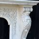 Napoleon III fireplace in white statuary Carrara marble, circa 1880.