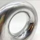 XXL “Donut” Vase / Polished Cast Aluminum – 1980s