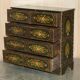 Antique Swedish commode hand-painted, two drawers out of three.