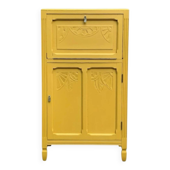 Parisian art deco buffet in yellow ochre