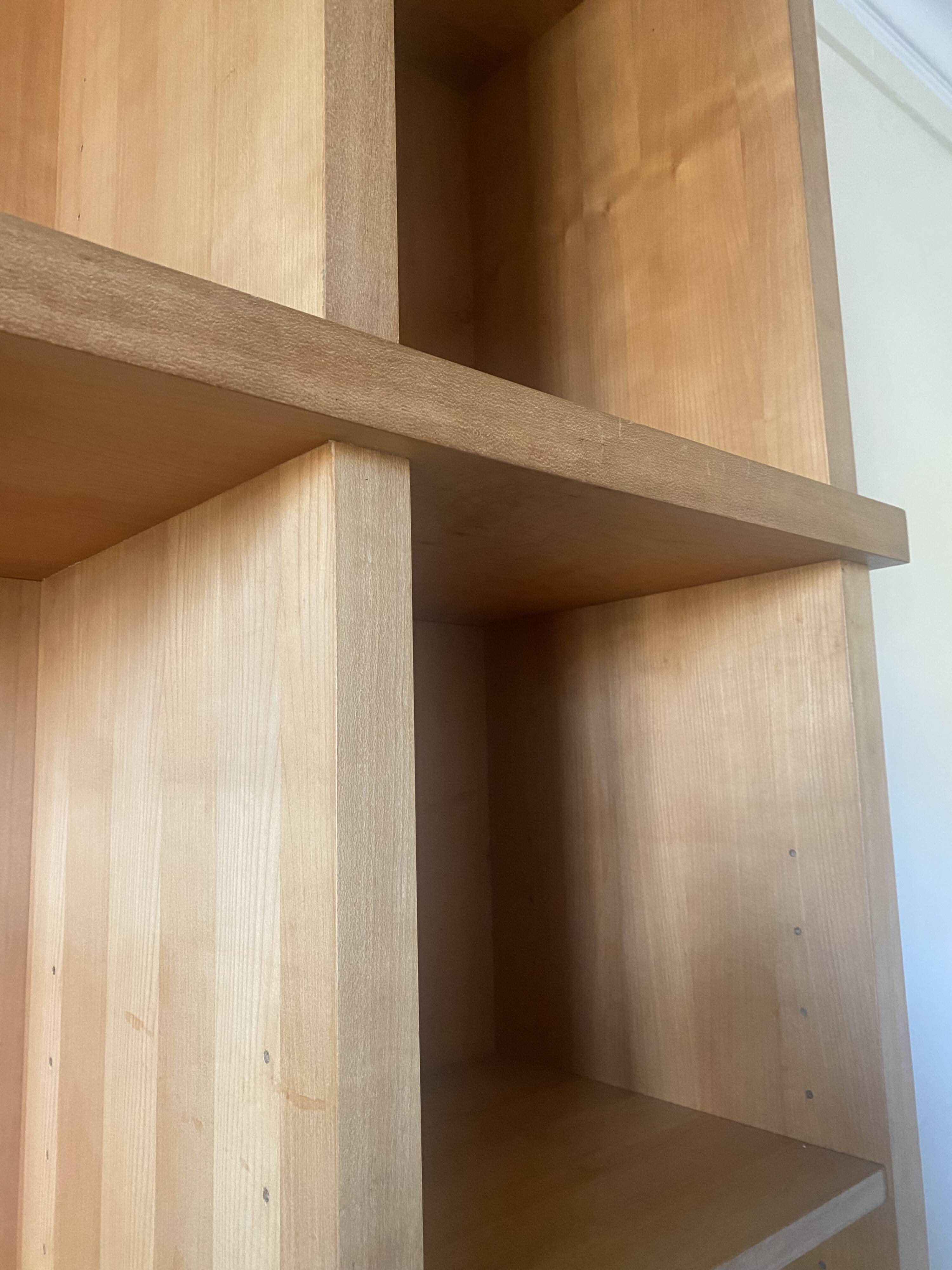 Modular library in solid wood