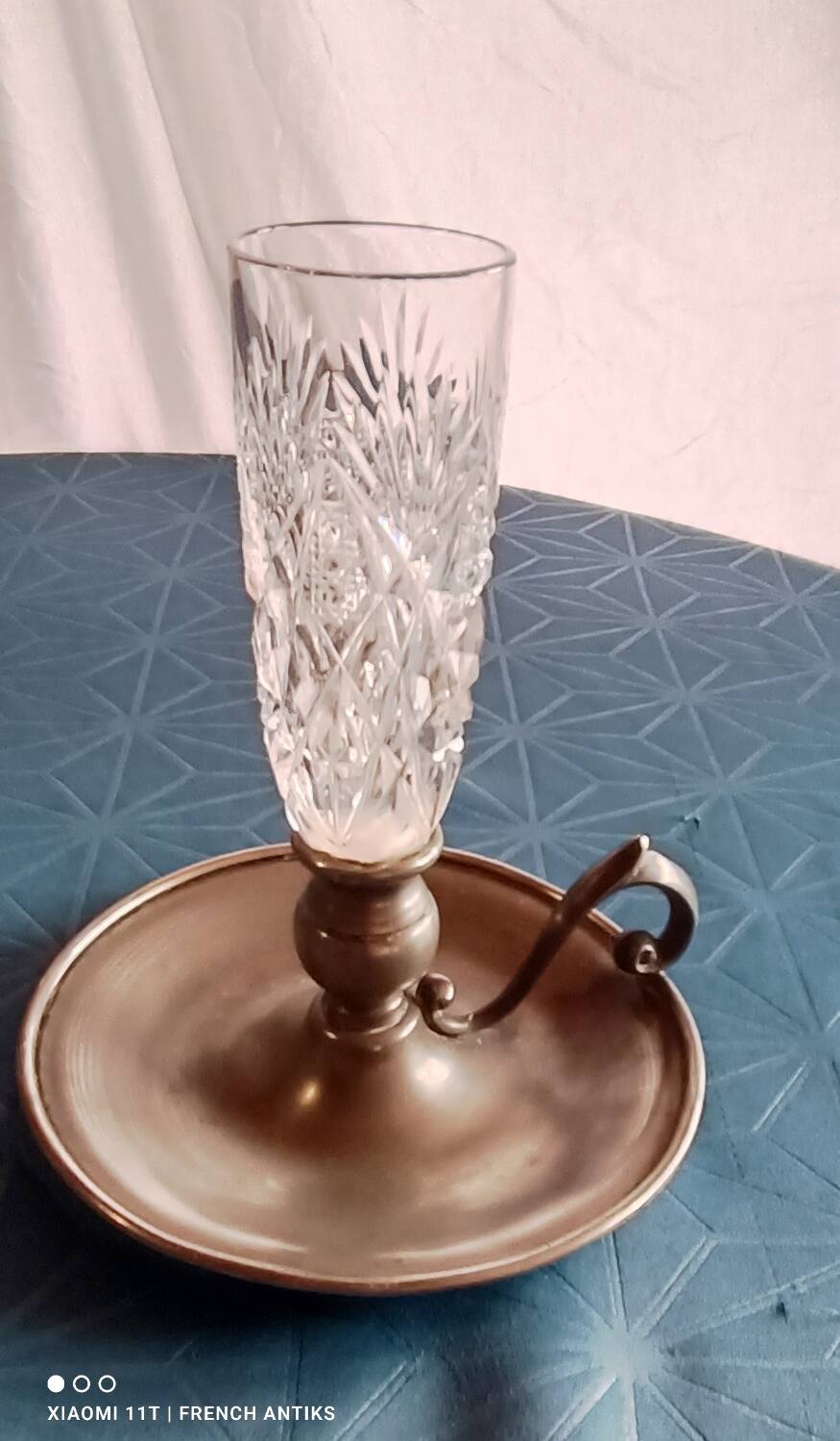 Saint Louis crystal candlestick, Florence model
