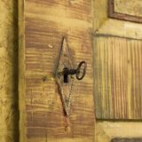 Painted Folk Art Bridal Cupboard