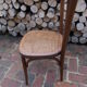 Chaise bistrot en bois courbé et cannage