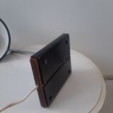 Articulated desk lamp in metal and wood