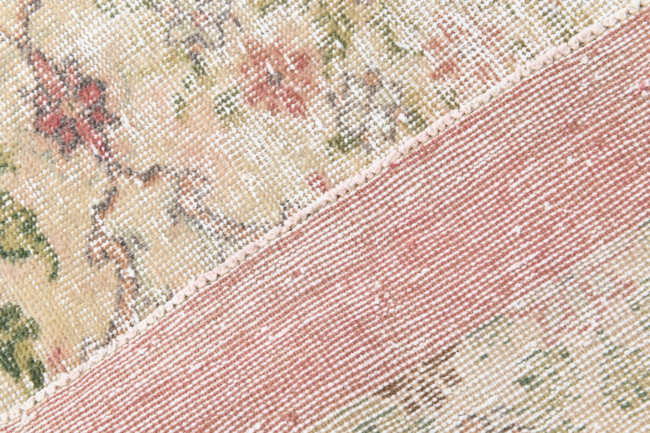 5x8 Pale Red & Cream Floral Pattern Vintage Rug, 144x250Cm