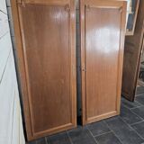 Paire de portes de placard en chêne massif