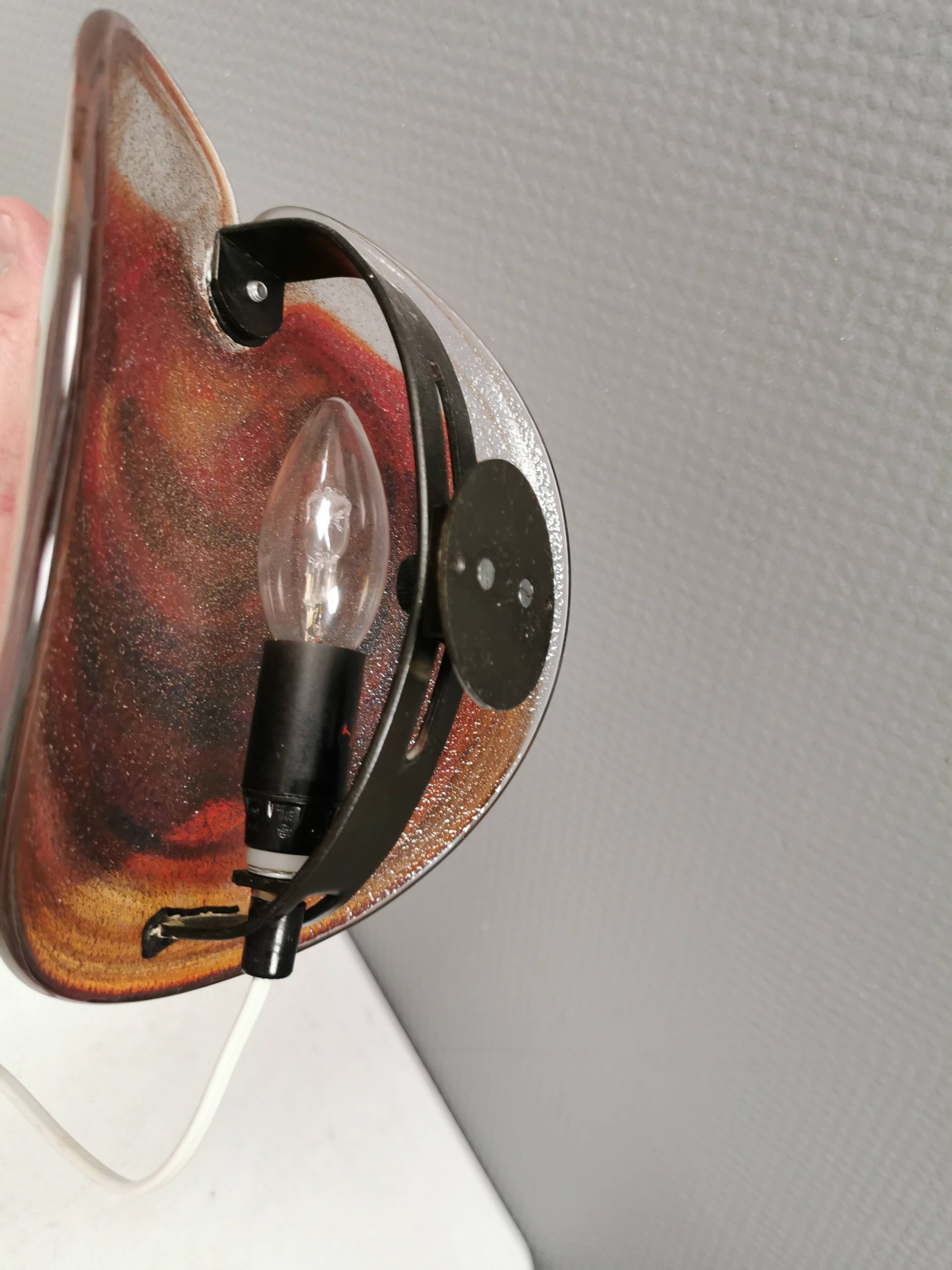 Glass wall lamp, by Per Lutken for Holmegaard Glass factory in the late 70s