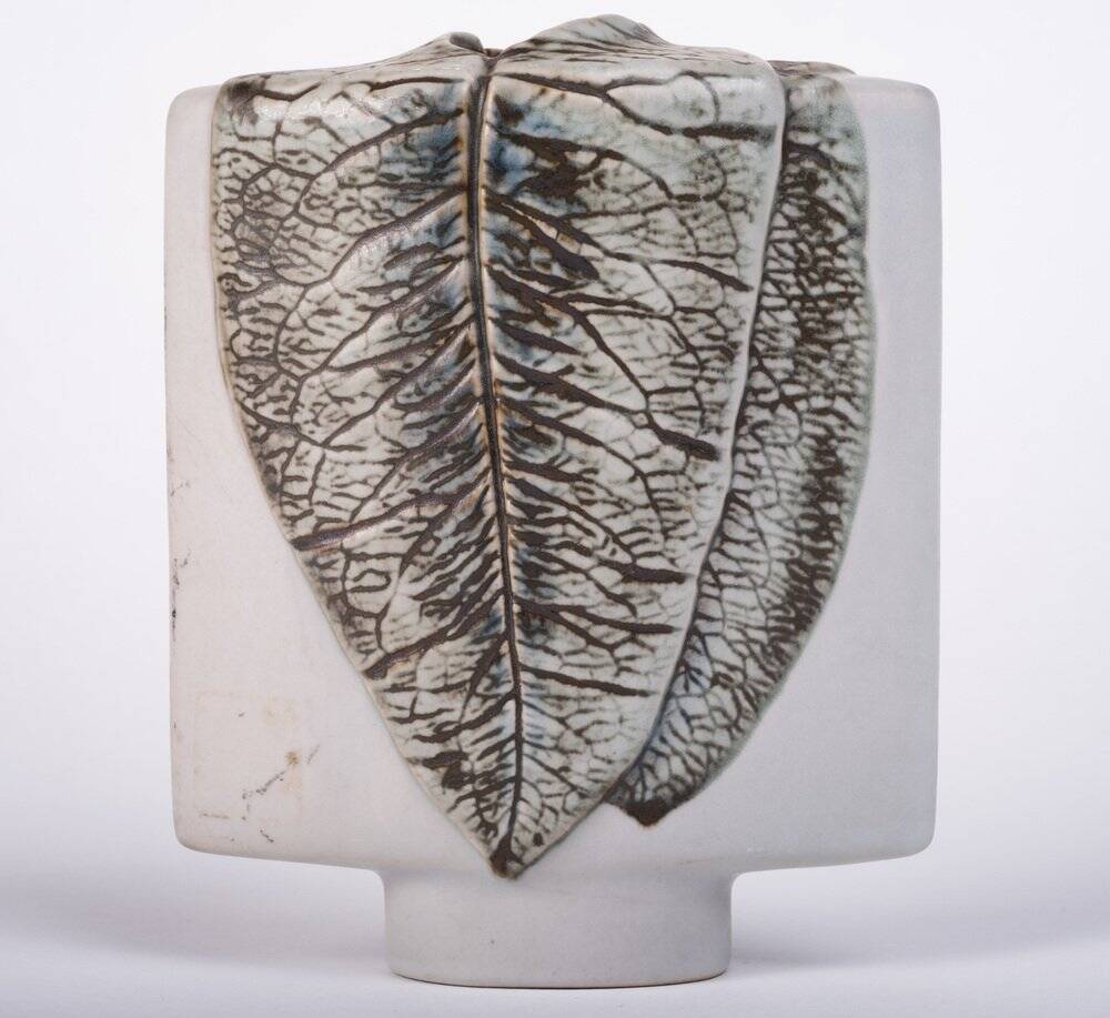 Sculptural Leaf Vase Studio Line by Antje Bruggemann for Rosenthal, Germany, 1980s