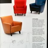 Artifort F330 ‘Cordoba’ Lounge Chairs in Soft Ochre Leather by Gerard van den Berg