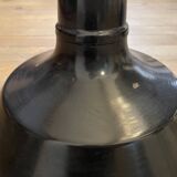 Large industrial lampshade in black enameled sheet metal, vintage 1950 N1