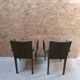 Paire de fauteuil club bridge velours vert