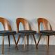 Set 6 chairs Walnut Suman by MIER, Mid-Century Czechoslovakia 1960 s