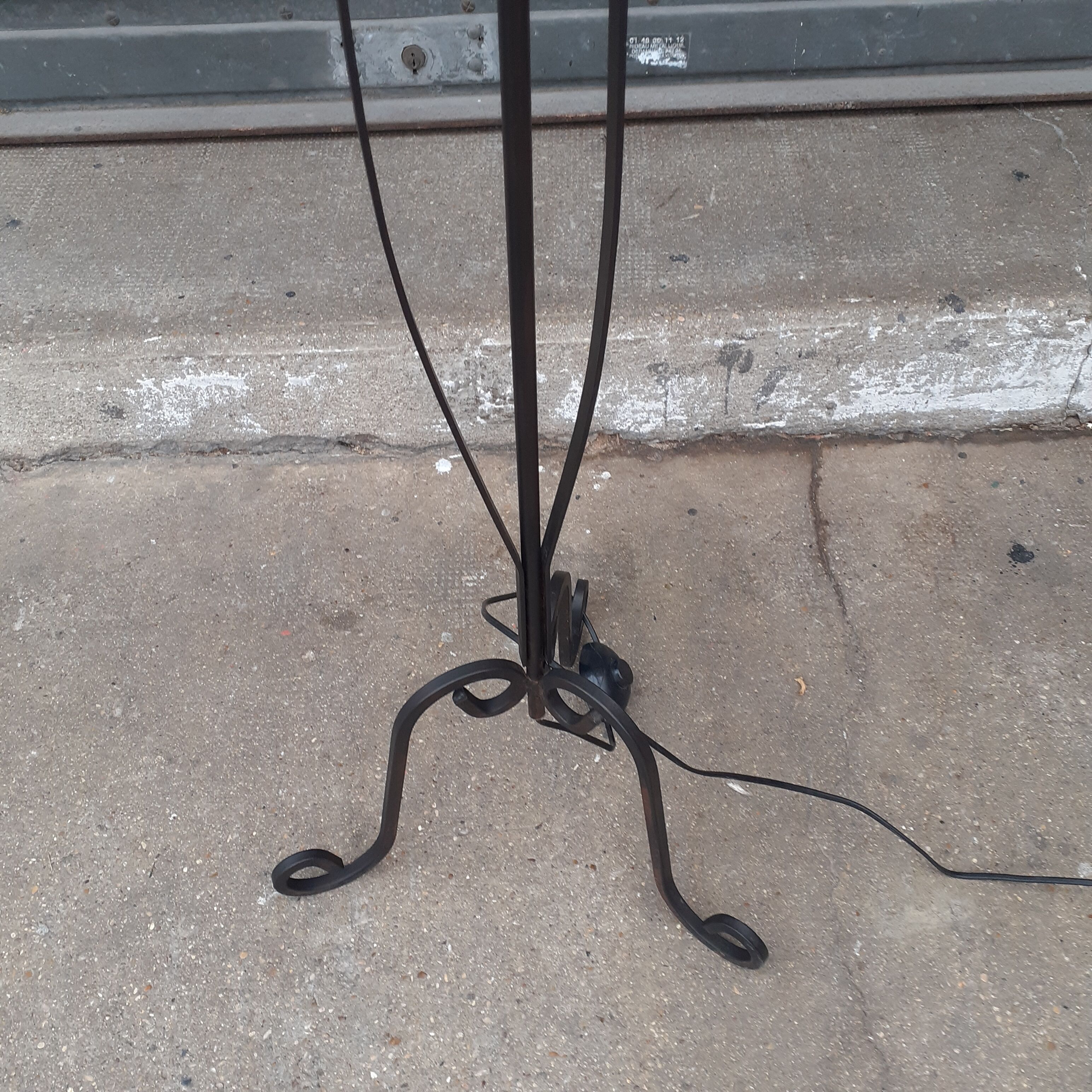 Wrought iron floor lamp